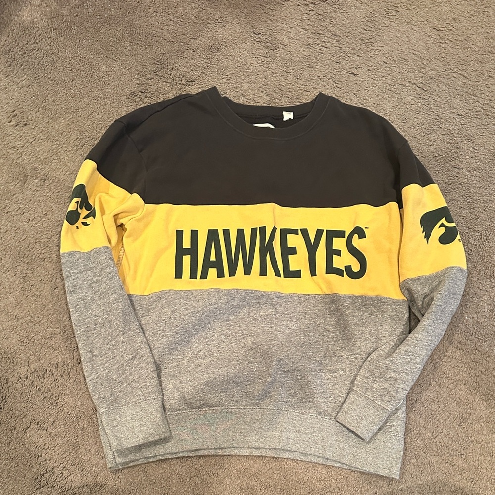 Hawkeyes Crewneck Sweater - Black, Yellow, Gray